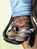 Western, Equine Art - Cowboy Boot